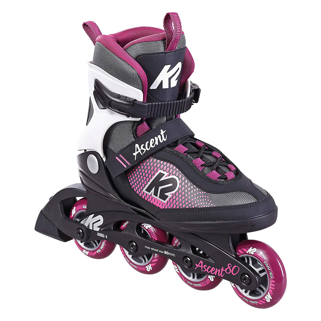 K2 Ascent 80 W Inline Skate Purple/pink/Black/White EU: 38 (UK: 5 / US: 7.5) black - grey - purple,