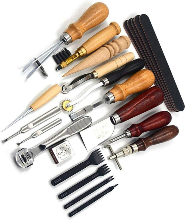 Lederhandwerkswerkzeug-Set, Lederwerkzeug-Sets, Perfekt Zum Nähen Stanzen Schneiden Nähen Lederhandw