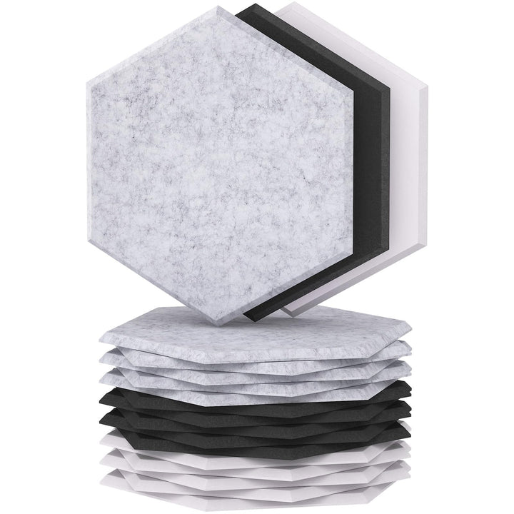 Hexagon Akustikpaneele selbstklebend 18 Stücke,TONOR 30x26x0,9cm Schallschutz Schalldämmung Schallsc