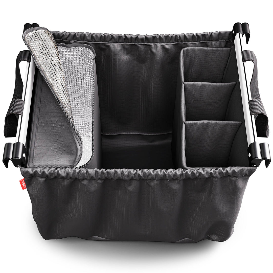 achilles Easy-Carrier Alu, Faltbare Einkaufswagentasche mit Kühlfach und Flaschenfach, Einkaufstasch
