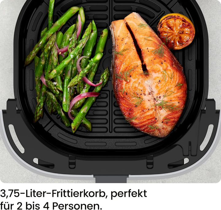 Chefman Heissluftfritteuse - 3,75 l kompakte Heissluftfritteuse für schnelle Mahlzeiten, mit Hi-Fry