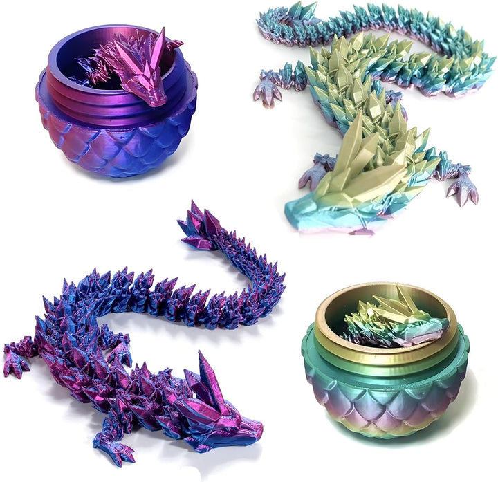 Yearsahrk 3D Gedrucktes Drachenei Geheimnisvolle Drachen Spielzeug Realistische Realistische Bewegli