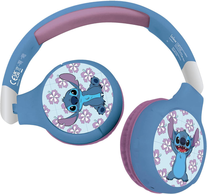 Lexibook - Disney Stitch - 2-in-1 Bluetooth- und kabelgebundene Kopfhörer mit Mikrofon und Steuerung
