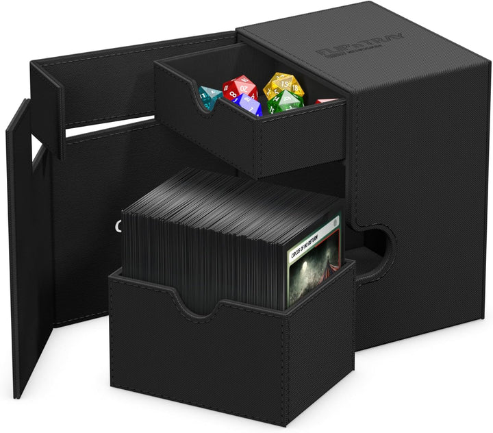 Ultimate Guard 133 Plus Xenoskin Flip n Tray Case, schwarz, Schwarz