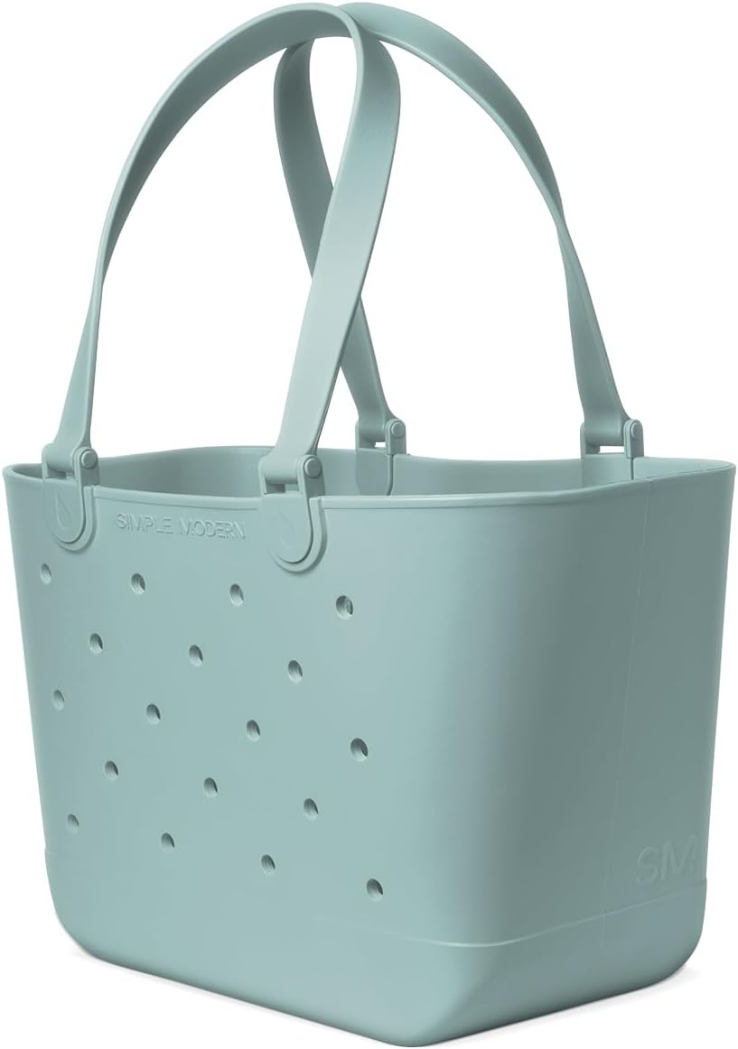 Simple Modern Strandtasche aus Gummi | Grosse Wasserdichte Tragetasche mit Reissverschlusstasche für