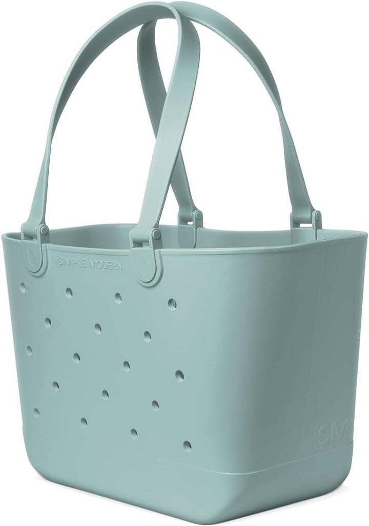 Simple Modern Strandtasche aus Gummi | Grosse Wasserdichte Tragetasche mit Reissverschlusstasche für