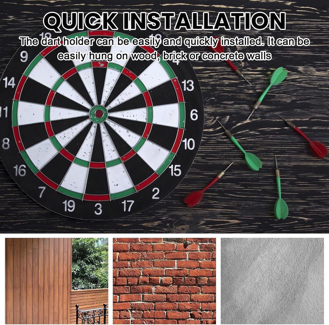 Dart Halter aus Holz für 12 Darts, Hochwertig Darthalter aus Holz, Praktische Dart Aufbewahrung, Wan