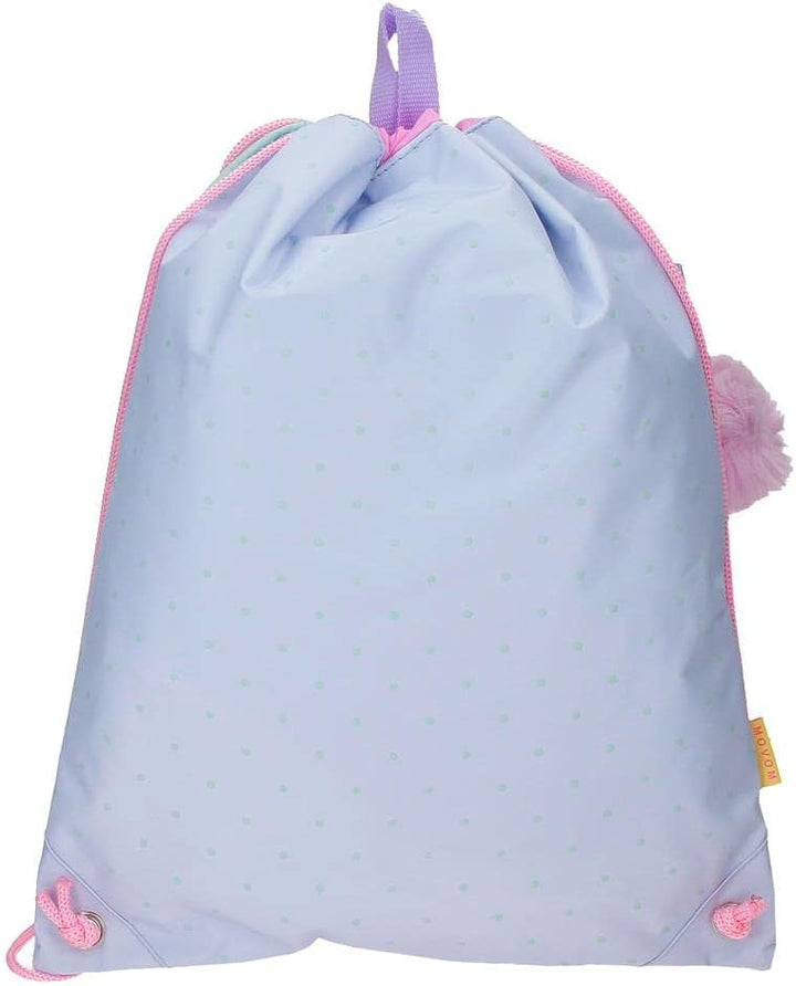 Movom My Favourite place Rucksack Sack Mehrfarbig 32x42 cm Polyester Tasche mit Kordelzug, Tasche mi