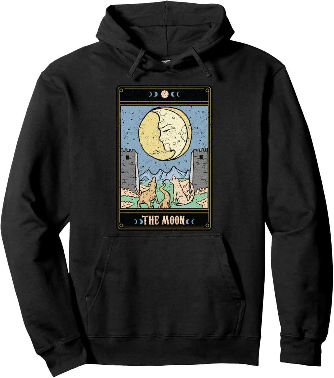 Tarotkarten – Der Mond – Hexerei – Wahrsager-Kalender Okkult Pullover Hoodie