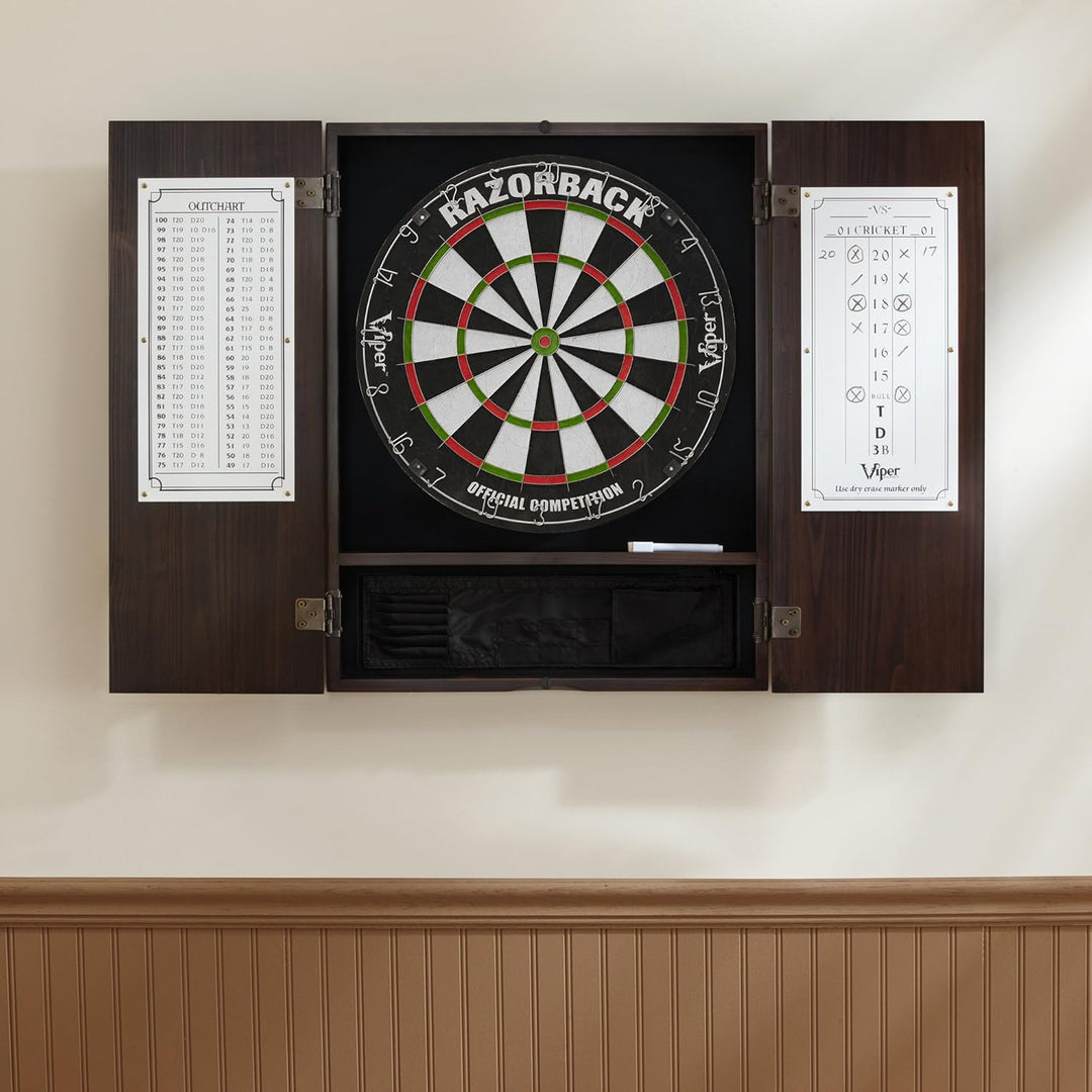 Viper Metropolitan Massivholzschrank & Sisal/Borsten, spielfertiges Bündel mit Steelspitzen-Darts, i
