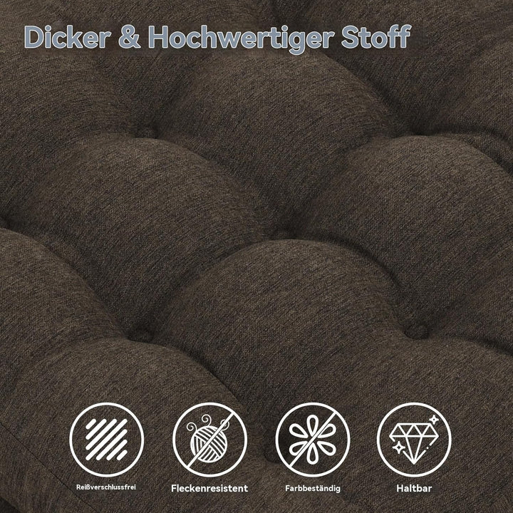 Shinnwa Memory Foam Fernsehsessel Sitzkissen mit Rückenkissen für ältere Menschen, 50x50x12.7CM Dual