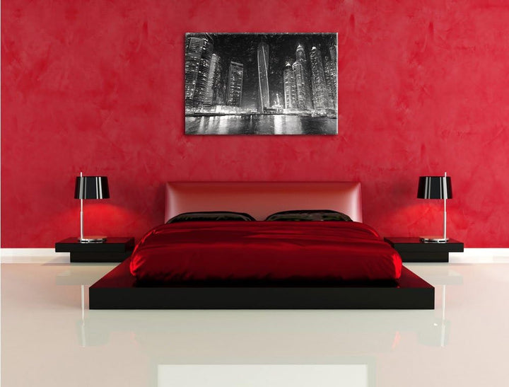 Pixxprint Dubai Burj al Arab als Leinwandbild/Grösse: 100x70 / Wandbild/Kunstdruck/fertig bespannt,