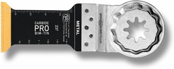FEIN E-Cut Carbide Pro Sägeblatt , Ve. 1 St., Breite 32 mm, Länge 60 mm, Aufnahme Starlock Plus, TiN