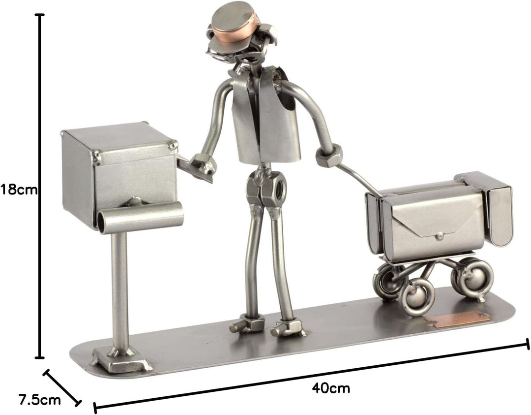 Steelman24 I Schraubenmännchen Postbote I Made in Germany I Handarbeit I Geschenkidee I Stahlfigur I