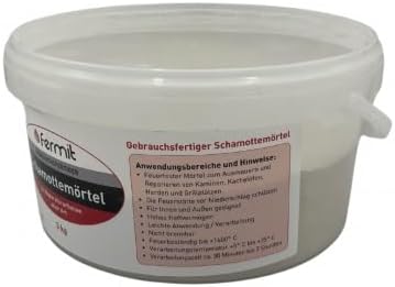Fermit Schamottmörtel 3 kg feuerfest Schamott Mörtel 1600°C Kleber Feuerraum