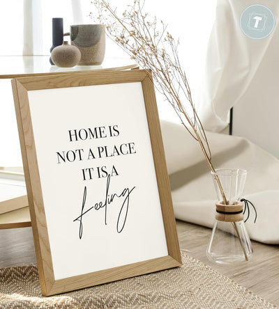 Papierschmiede® Bilder Home XXL Kunstdruck A1 (59,4x84,1 cm) Spruch Poster Zuhause Schrift Bild Wand