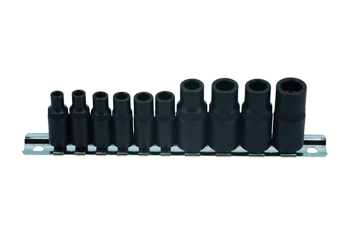 Laser 7901 Wasserhahn-Steckschlüssel-Set, 3/8 Zoll D, 1/4 Zoll D, 10-teilig