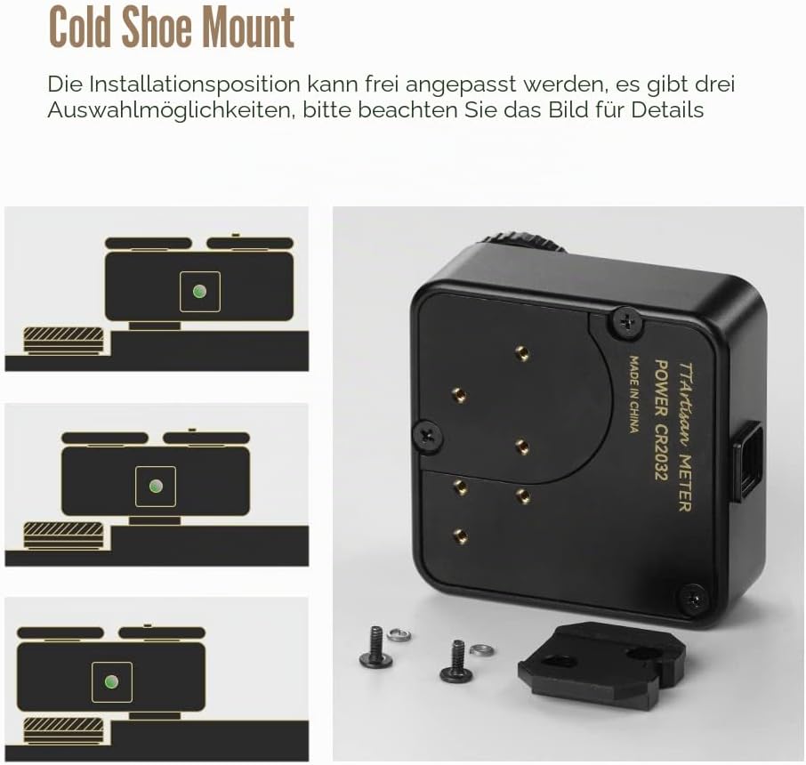 TTArtisan Upgrade Light Meter II Generation Zwei Scheiben Belichtungsmesser für die Fotografie mit C