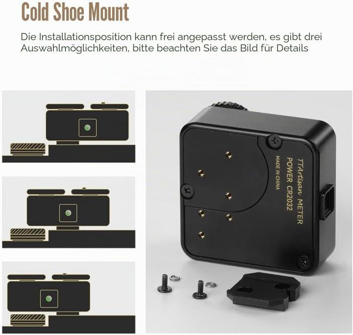 TTArtisan Upgrade Light Meter II Generation Zwei Scheiben Belichtungsmesser für die Fotografie mit C