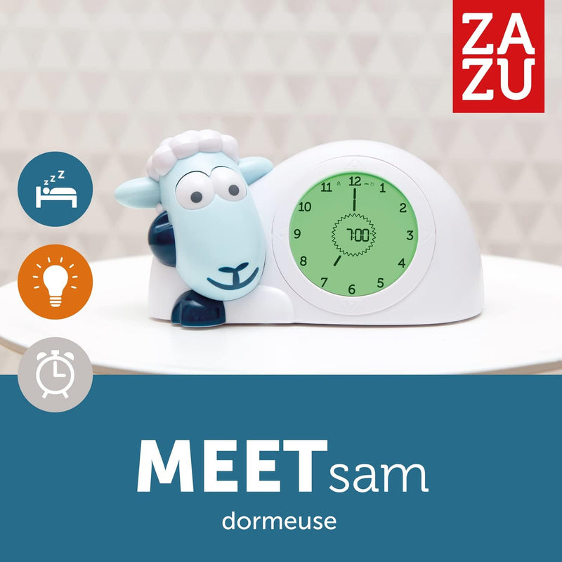 ZAZU Sam The Lamb Uhr – Schlafcoach Uhr und Nachtlicht für Kinder | Bringt Ihrem Kind mit visuellen