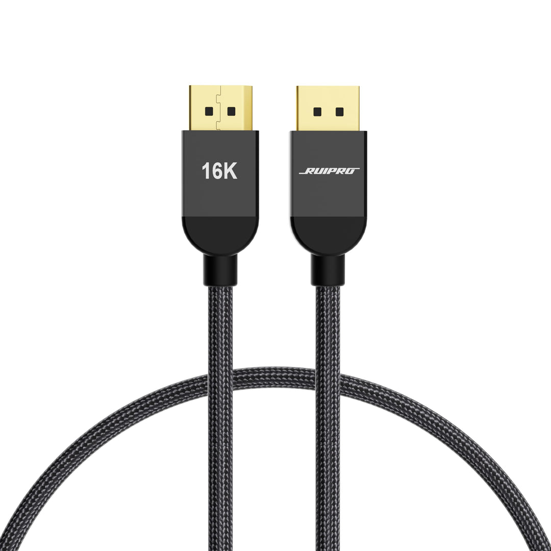 Displayport Kabel 2.1 3.0 m, 80Gbps 16K@60Hz, 8K@120Hz, 4K@240Hz 165Hz 144Hz, Unterstützt HDR DSC 1.