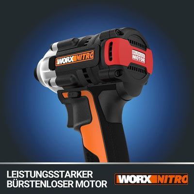 WORX WX261 Akku-Schlagschrauber 20V – Leistungsstarker, bürstenloser Akkuschrauber zum Schrauben – M