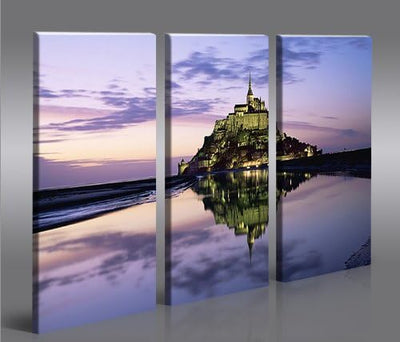 islandburner Bild Bilder auf Leinwand Mont St Michel Frankreich XXL Poster Leinwandbild Wandbild Dek