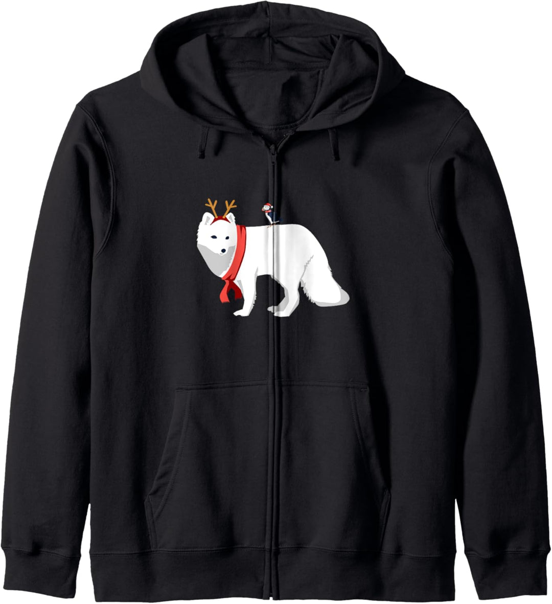 Polarfuchs Elch Tiere Christmas Nikolaus Xmas Santa Geschenk Kapuzenjacke