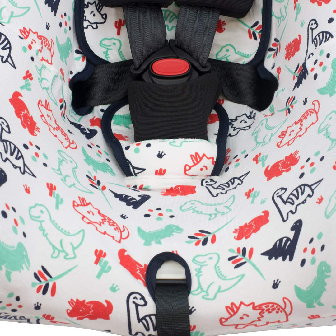 JYOKO KIDS Bezug für Autositz kompatibel mit Bugaboo Nuna by Turtle, aus Baumwolle (Dino Party), Din