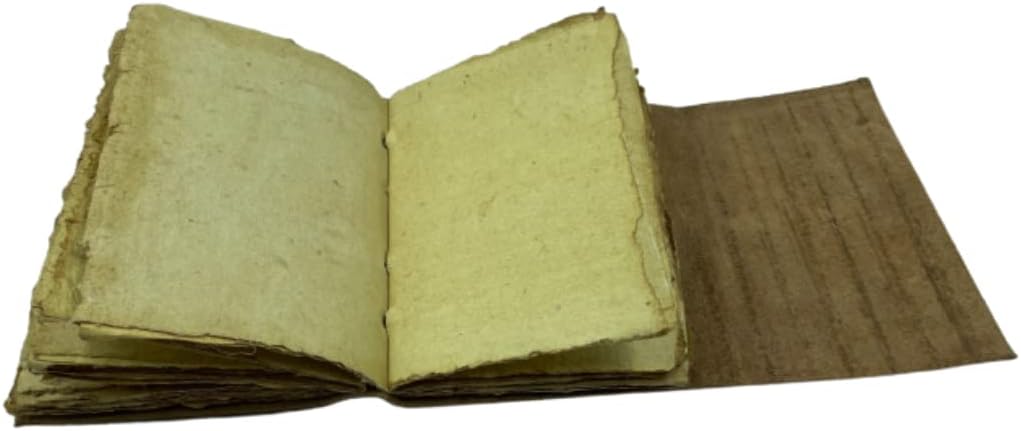 OVERDOSE Gelbes Buff Leaf Tagebuch mit Einband – handgefertigtes gebundenes Tagebuch | Skizzenbuch a