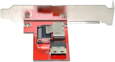 Xiwai PCI-Express 4.0 Slimline SAS SFF-8654 auf Mini SAS SFF-8087 PCBA Buchse Adapter mit Halterung