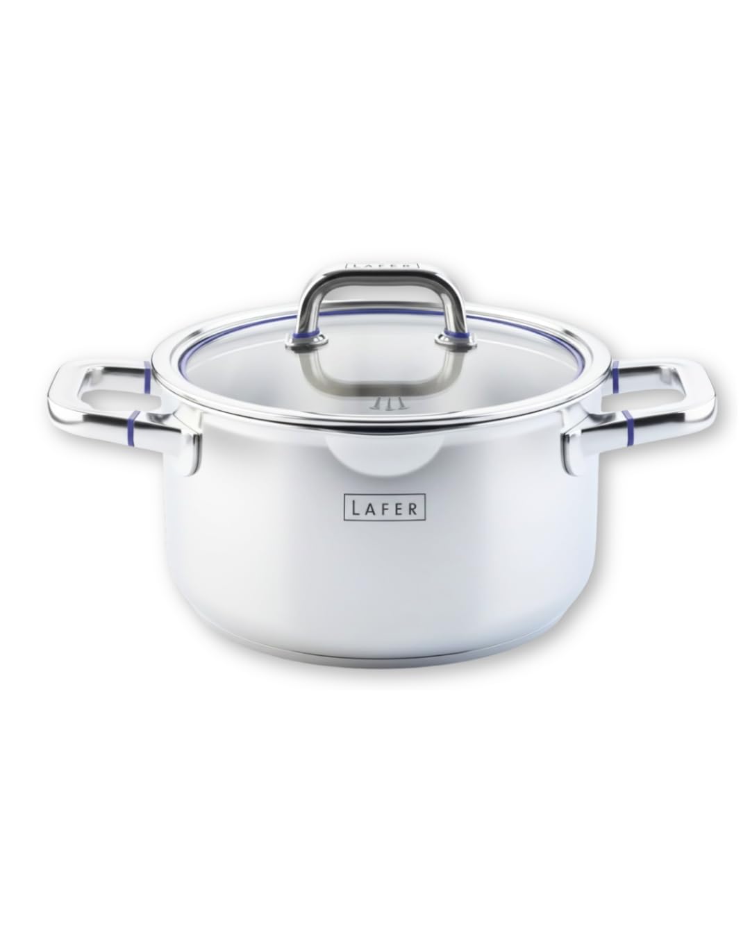 Johann Lafer – Kochtopf Induktion - Fleischtopf 20 cm 3 L Edelstahl mit Glasdeckel | Akkutherm-Speic