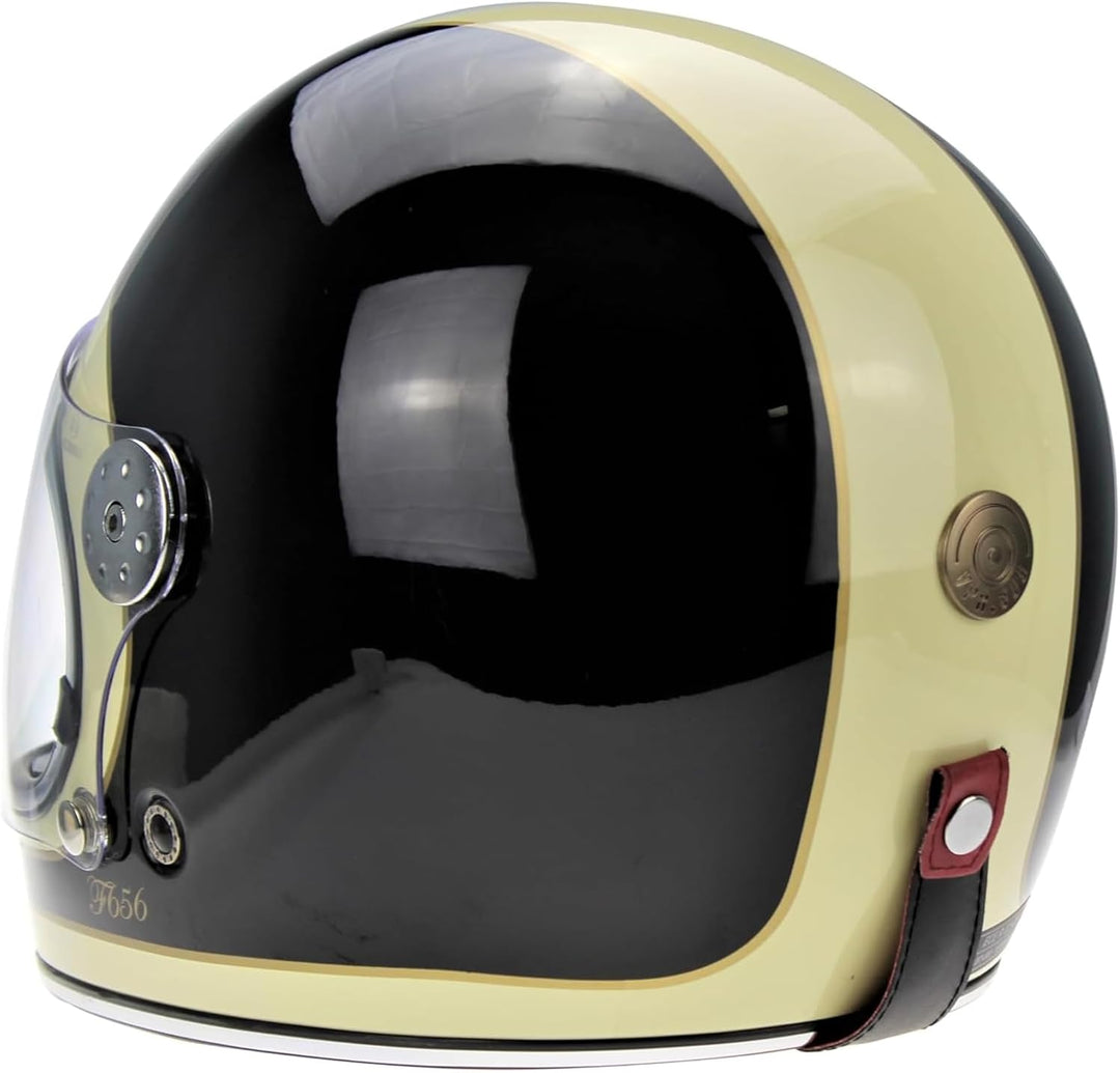 F656 Vintage Retro Full Face Motorcycle Helmets - Fibreglass Motorbike Helmets ECE Approved Crash He