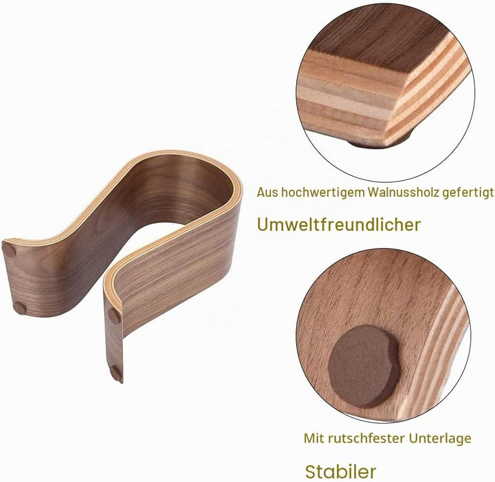 Kopfhörerhalter Holz, Kopfhörer Ständer, Kopfhörer Halter, U Form, Walnussholz, Universal, Umweltfre