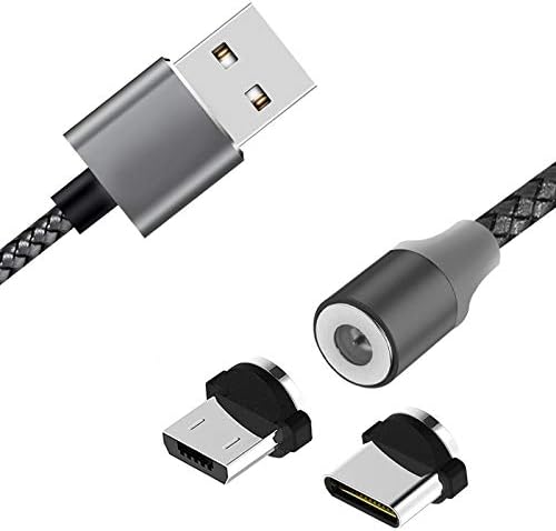 K-S-Trade Hochwertiges Magnet-Lade-Kabel Sync-Kabel Daten-Kabel + Kopfhörer Für Samsung Galaxy S20 M