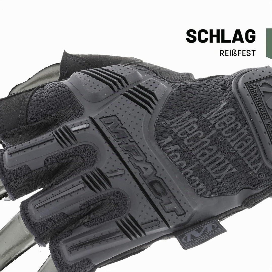 Mechanix Wear Mechanix Herren M-pact® Covert Vingerloze handschoenen (X-large, volledig zwart) Finge