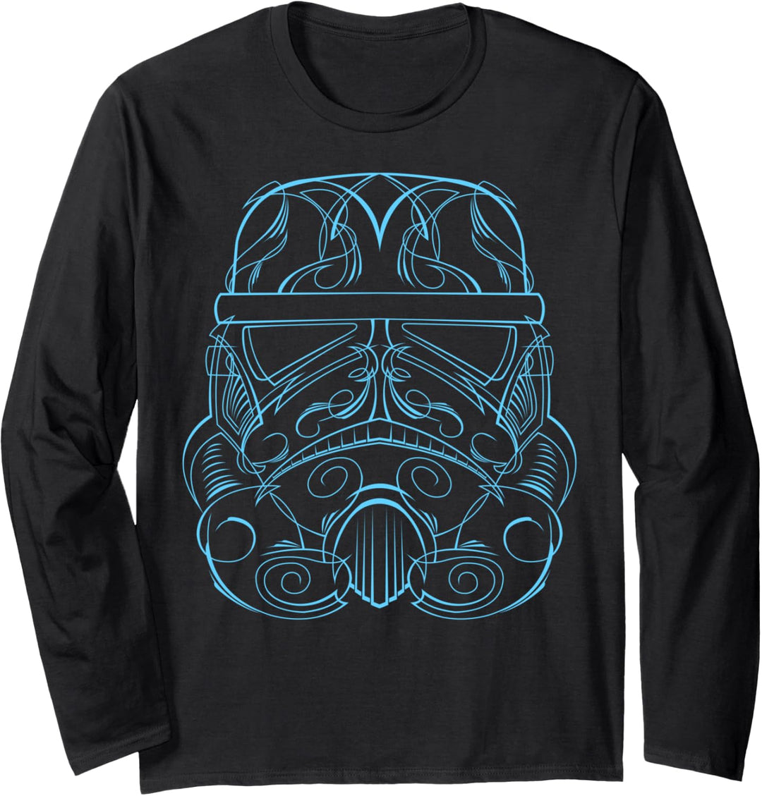 Star Wars Trooper Swirly Outline Poster Langarmshirt
