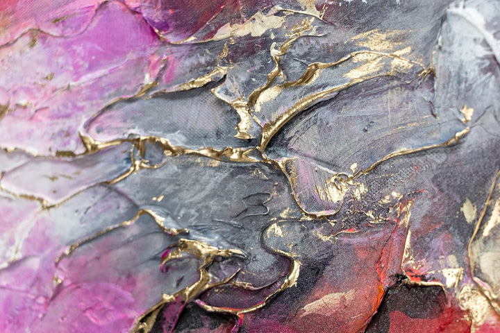 YS-Art XXL Abstrakt Acryl Gemälde auf Leinwand mit Rahmen Frühlingskühle handgemalte Wandbilder Wohn