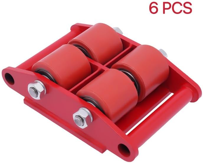 6 * Panzerrollen Roller Transportfahrwerk, Maschinentransport Industrieroller mit 4 PU-Richtungsräde