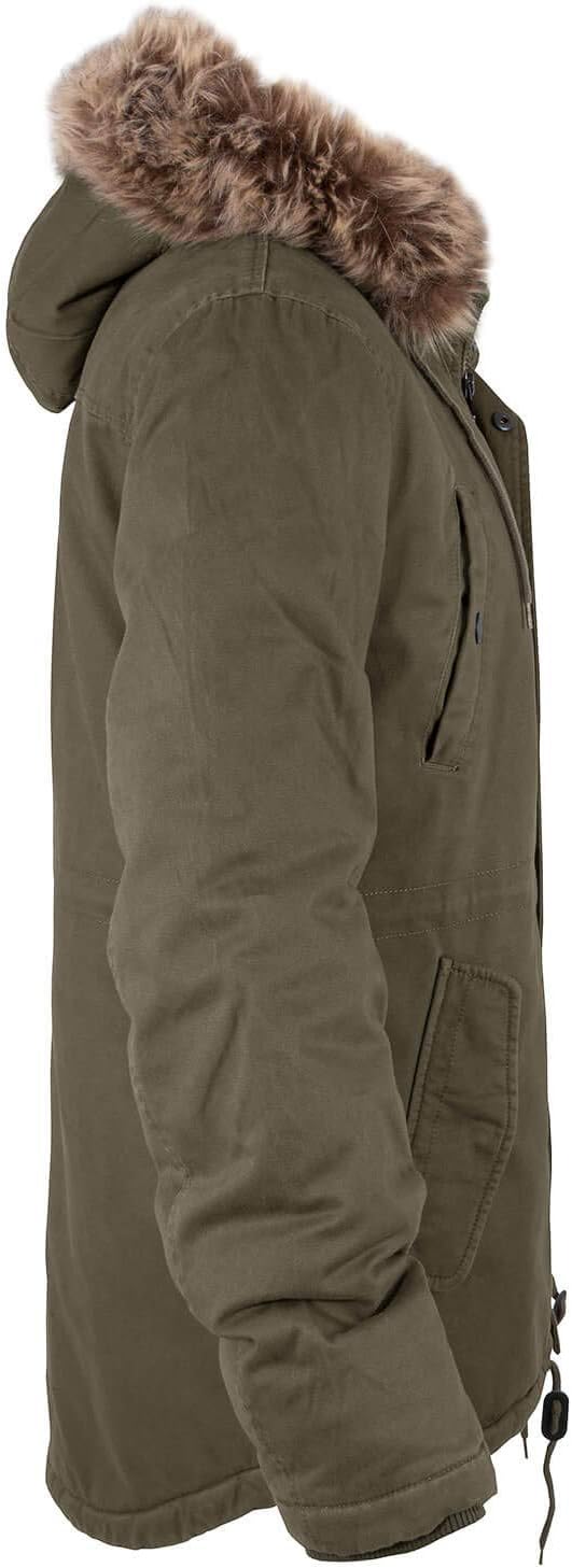 bw-online-shop Winterparka Fishtail mit Futter Herren Parka Jacke XS Oliv, XS Oliv