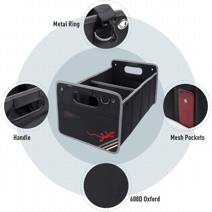 Auto Gepäck Organizer Faltbare Cargo Storage Container Schwarz für Auto Kofferraumtasche für Einkauf