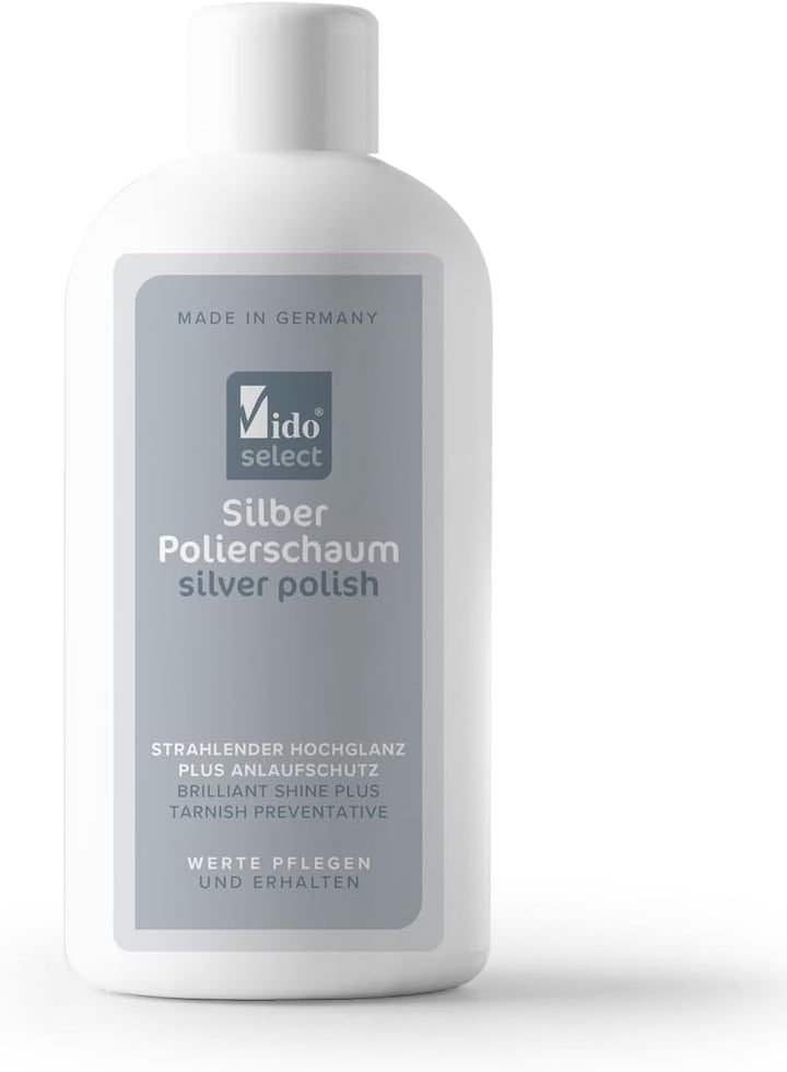 SILBO Silber Polierschaum - Strahlender Hochglanz plus Anlaufschutz (1x Schaum & 1x Tuch), 1x Schaum