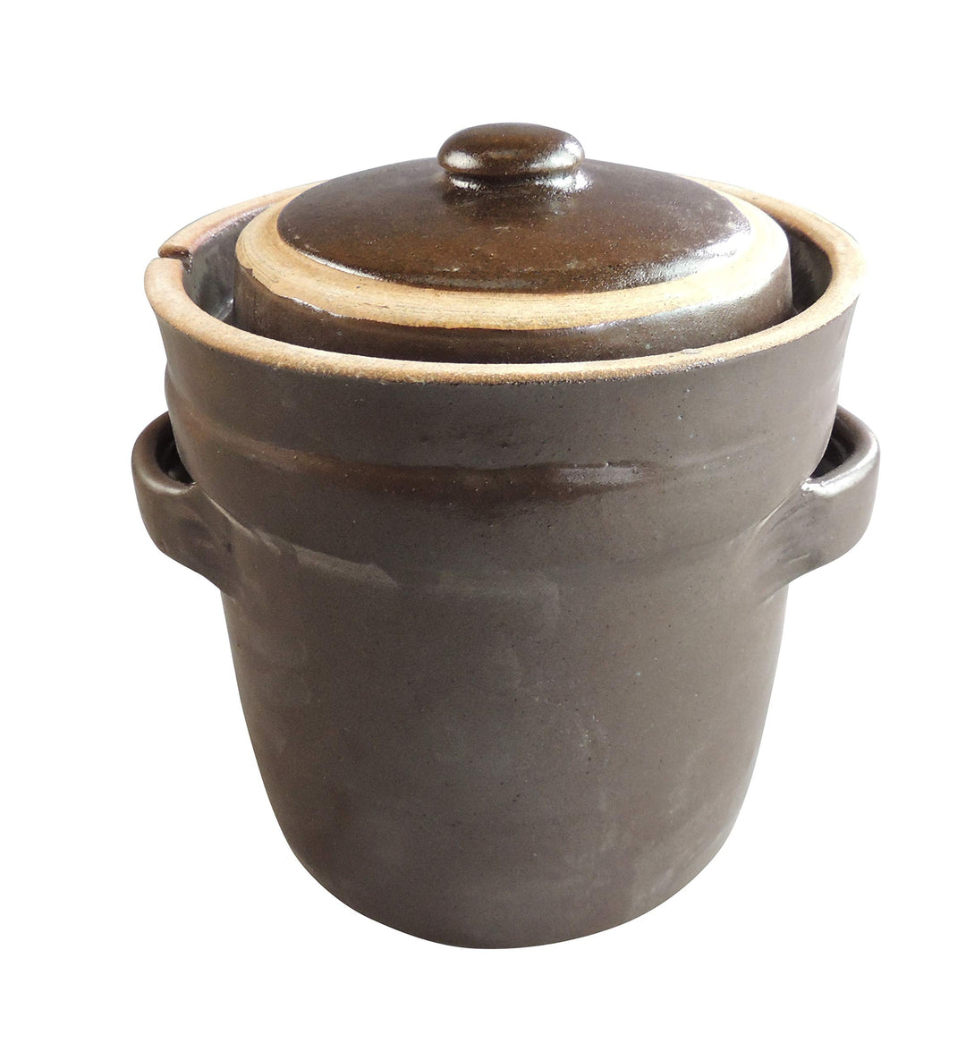 Gärtopf Steinzeugtopf Rumtopf Sauerkrauttopf Inhalt 4 l mit Deckel Gärtopf 4 Liter, Gärtopf 4 Liter