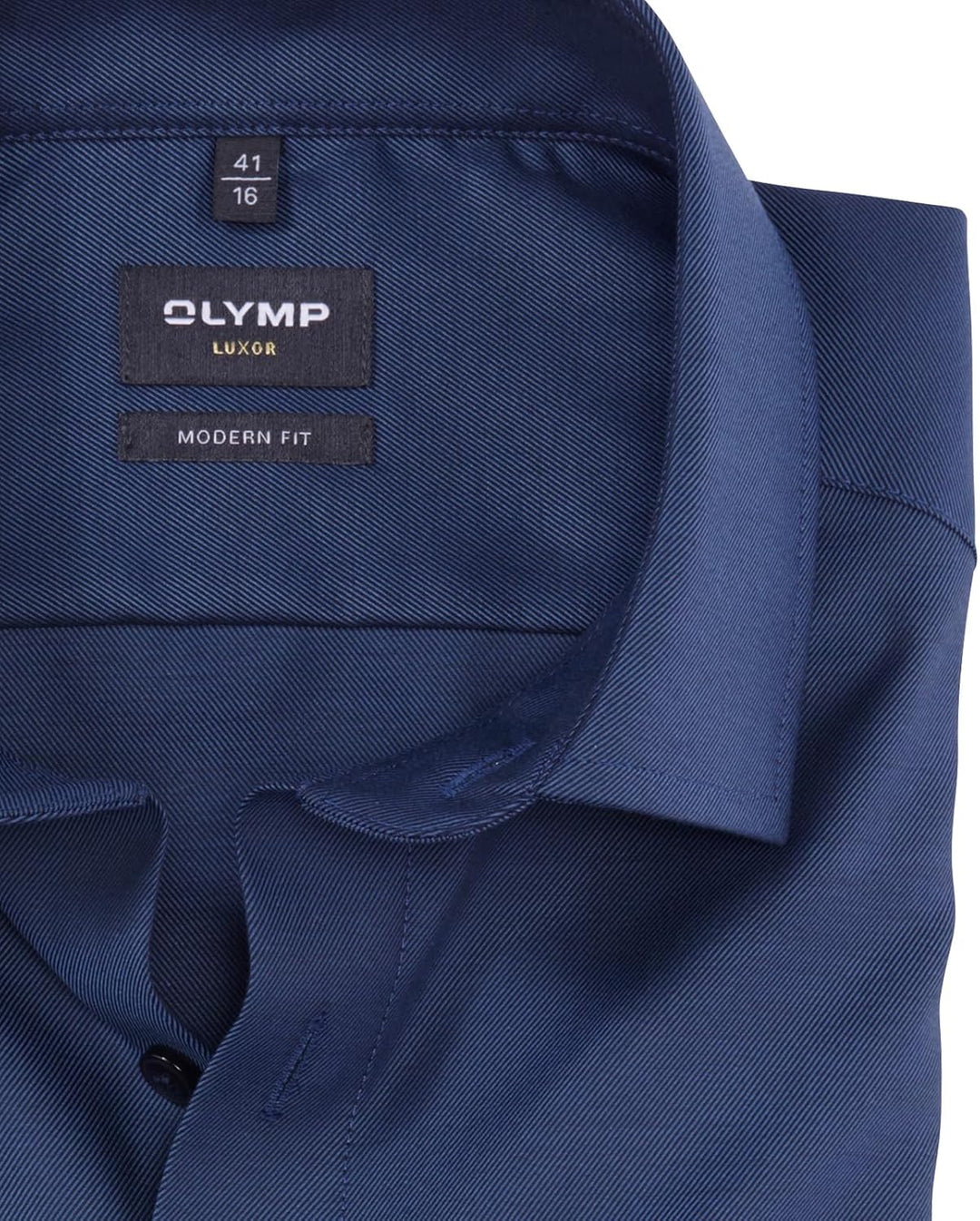 OLYMP Herren Businesshemd Langarm Luxor,Twill,modern fit,Global Kent 37 Rauchblau 13, 37 Rauchblau 1