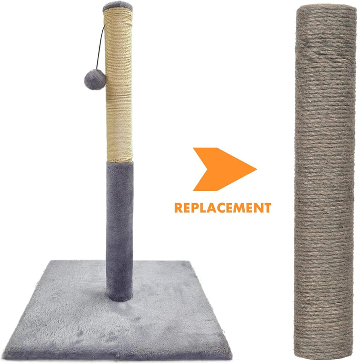 Ersatz-Kratzbaum für Katzen, Sisal, 40 cm, 2 Stück M8 Ersatz-Kratzbaumteile für die Renovierung, Wei