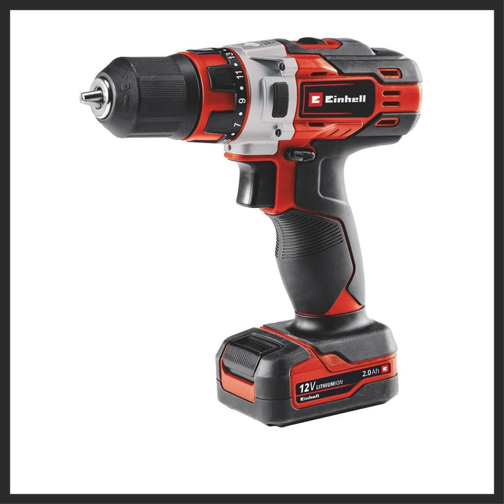 Einhell Akku-Bohrschrauber TE-CD 12/1 Li (Li-Ion, 12 V, 2-Gang-Getriebe, Drehzahl-Elektronik, LED-Be