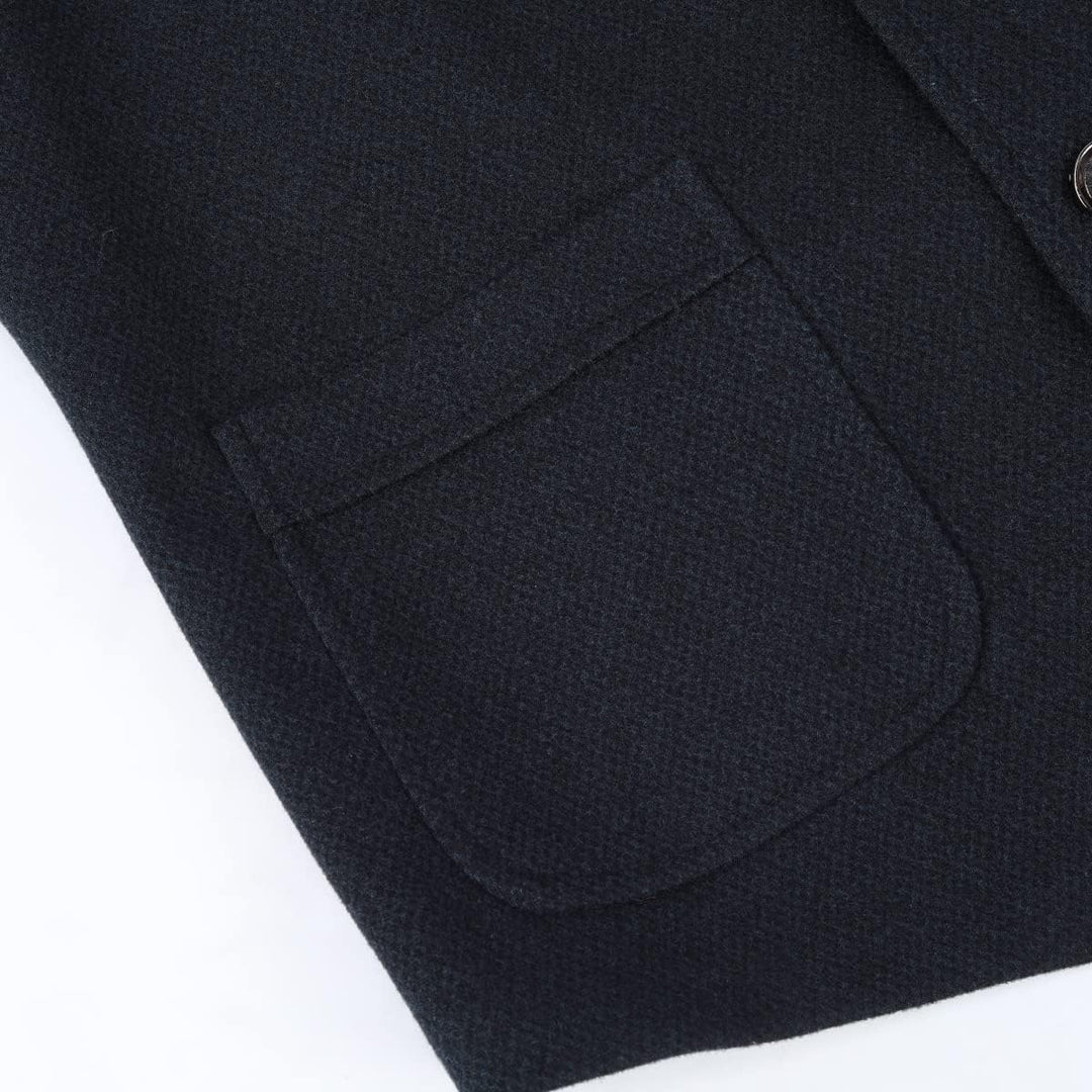 Allthemen Herren Weste Revers Tweed Wolle Anzugweste Formale Regular Fit Herrenweste Retro Business