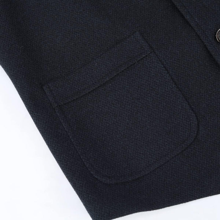 Allthemen Herren Weste Revers Tweed Wolle Anzugweste Formale Regular Fit Herrenweste Retro Business