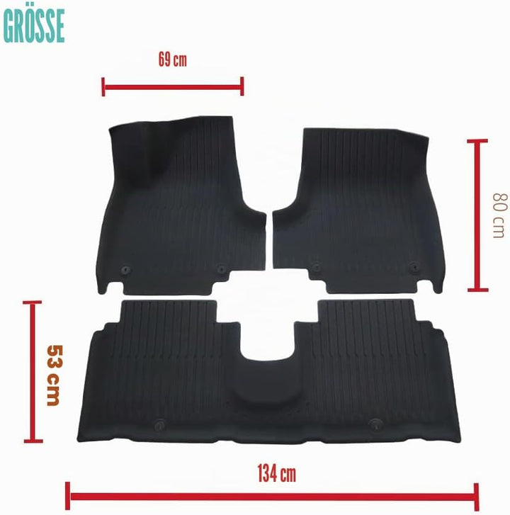 BestEvMod Für Ioniq5 Allwetter Fussmatten Zubehör XPE Anti-Hochtemperatur Geruchsfreie Auskleidung F