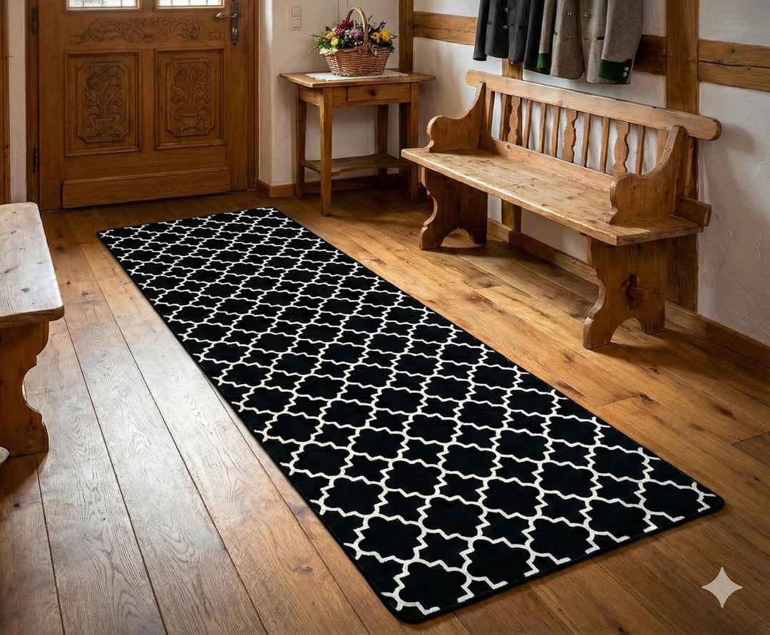 miqna Wohnzimmer Teppich Kurzflor Moderne geometrische rutschfeste Boden Flur Teppich Gel Läufer sch